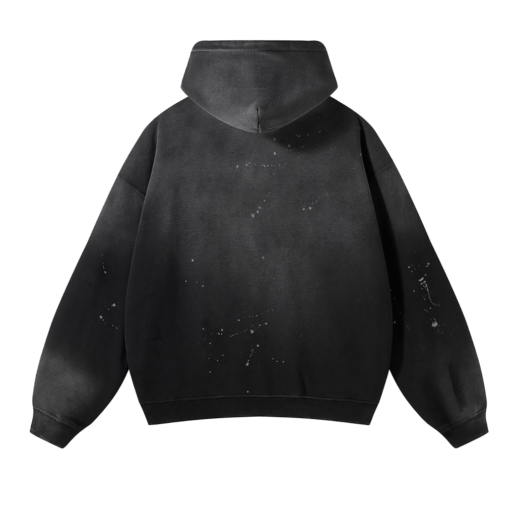 Never Silent - Vintage Washed Frayed Fleece Hoodie