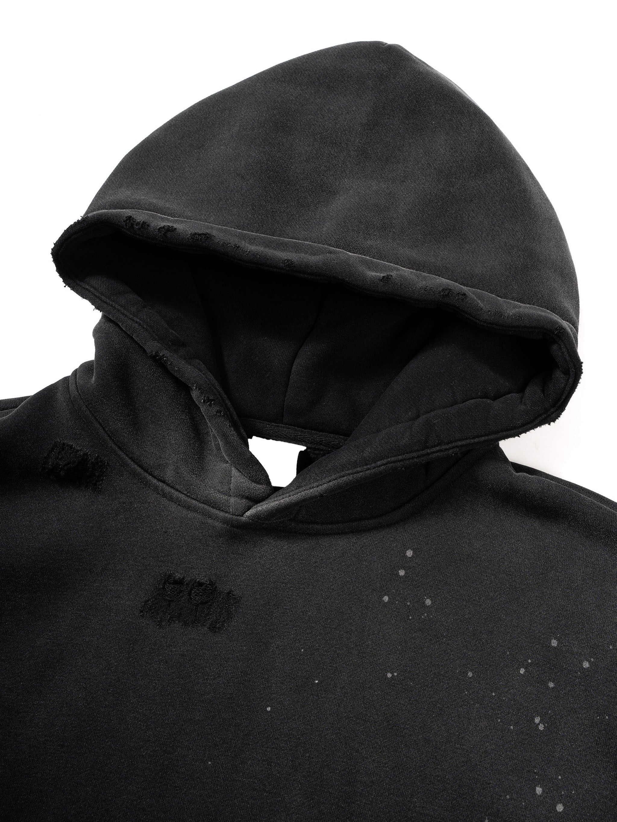 Never Silent - Vintage Washed Frayed Fleece Hoodie